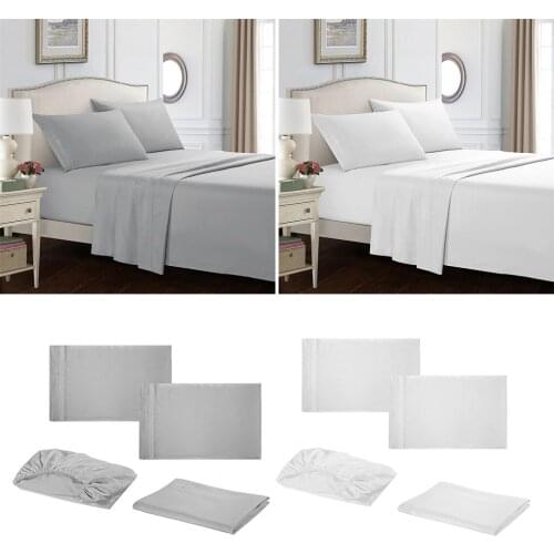 Bed Sheet Set Super Soft Microfiber 1800 Thread Count Luxury Egyptian Sheets 16-Inch Deep Pocket, Wrinkle Resistant