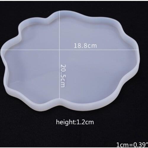 Crystal Epoxy Resin Mold Irregular Coaster Casting Silicone Mould Making Tool X4YA