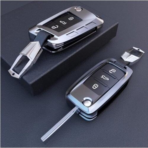 Car Metal Key Case Cover Shell for For Volkswagen Polo Golf 7 Tiguan for Skoda Octavia Kodiaq Karoq for SEAT Ateca Leon Ibiza