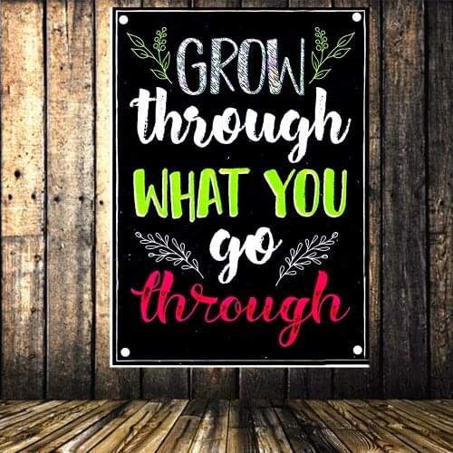 Motivational Wall Art Flags & Banners, Success Wall Art Inspired by Famous Historical Leaders and Thinkers for School and Office