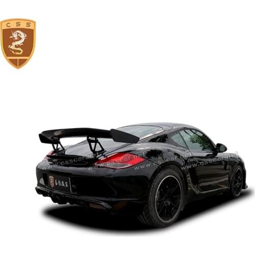 Fit for Porsche Boxster Cayman 987 09-12 FRP front bumper rear diffuser rear spoiler wings Car body kit GT4 style