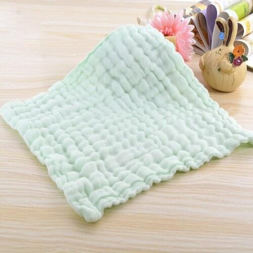 30x30 100% Gauze Cotton Baby Handkerchief Square Towel Muslin Breathable Soft Infant Face Towel Wipe Cloth Appease Towel