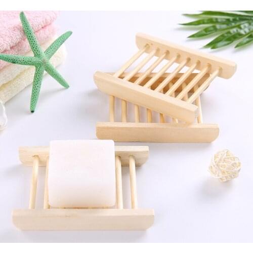 Portable Soap Dish Natural Wood Soap Box Bathroom Storage Home Bath Shower Plate Wash Soap Holder Organizer Bathroom Accessories