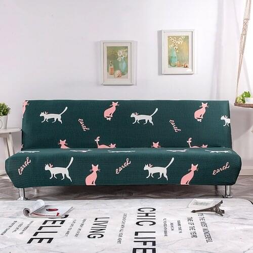 Thumbedding Green Cover For Bed Sofa Flexible Stretch Fresh Elegant Lovely Comfortable Durable Cat Sofa Cover For Living Room