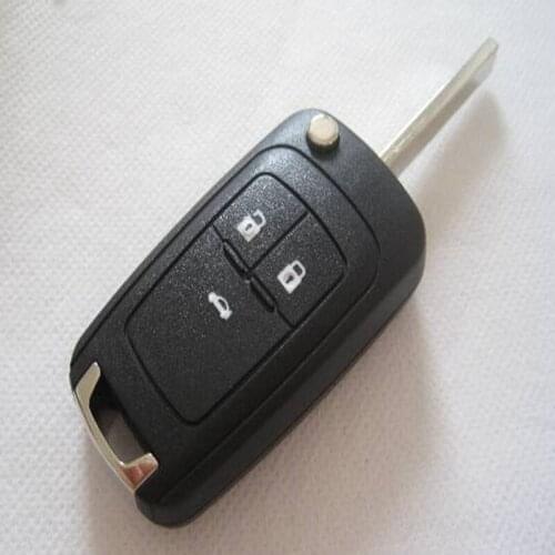 DAKATU Free shipping Flip Folding Remote Key Case for OPEL VAUXHALL Insignia Astra 3 Button HU100 Uncut Blade
