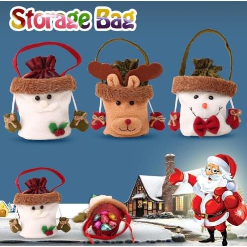 Christmas Decoration Supplies Christmas Apple Bag Santa Claus Dress Up Children Candy Bag Holiday Gift Bag Candy Storage Bag