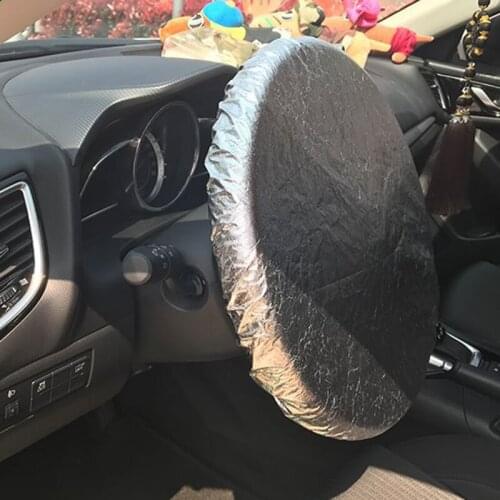 Universal Car Steering Wheel Heat Shield Portable Foldable Sunshade Reflective Sun Protection Film Cover NJ88
