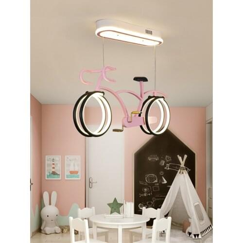 Nordic Bike Pendant Lights Childrens Room Bedroom Lamp Boy Girl Restaurant Kitchen Clothing Shop Table Hanging Lights Fixtures