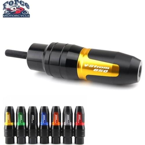 For V-Strom 650/XT Vstrom DL650 2017-2020 Motorcycle CNC Accessories parts Exhaust Sliders Crash Pads Protector With logo