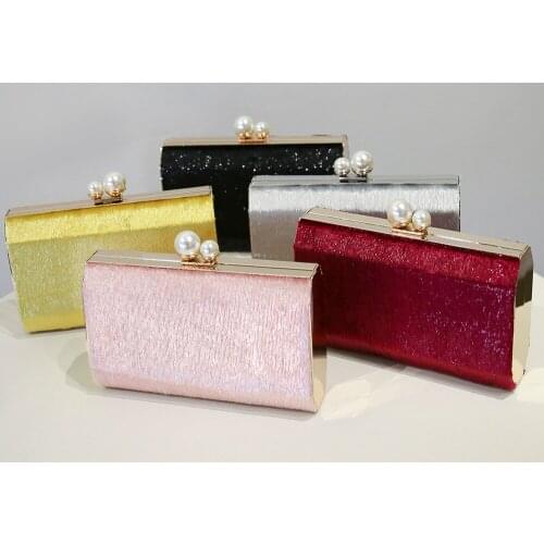 2021 Designer Glass Fiber Evening Bag Women Bling Clutches Bag Elegant Ladies Wedding Party Bride Phone Bag Chains Shoulder Bag