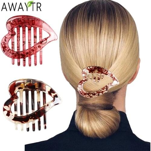 AWAYTR Women Clips Girl Volume Inserts Hair Clip Claw Ponytail Hair Comb Style Hairpin Headband Hair band Accessories Barrettes