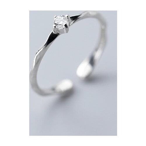 MloveAcc Wedding Ring Sterling Silver 925 Clear Cubic Zirconia Engagement Rings for Women Promise Statement Jewelry