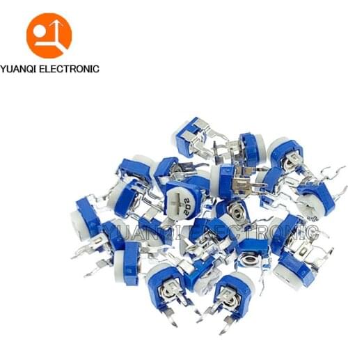 130pcs Trimming Potentiometer RM-065 top adjustment 100ohm-1Mohm RM065 Variable Resistors Assorted Kit 13Type*10pcs=130pcs