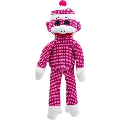 15cm Ty Big Eyes Stuffed Plush Toys Striped Pink Monkey Plush Animal Collectible Halloween series Doll Birthday Gift