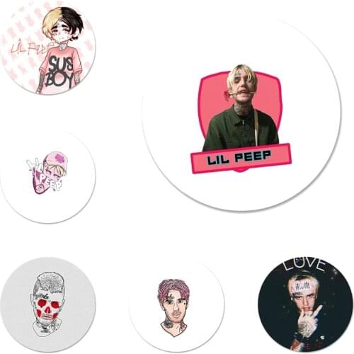 58mm Rap singer Lil Peep Icons Pins Badge Decoration Brooches Metal Badges For Backpack Decoration