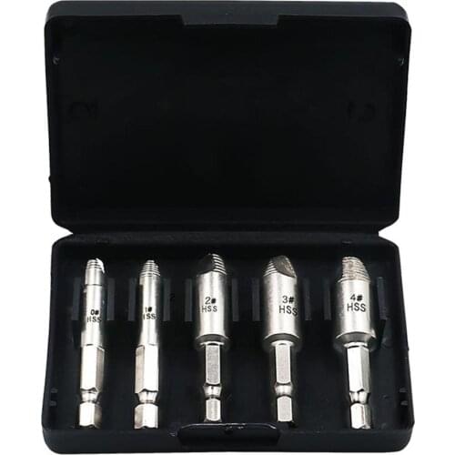 5cps/Set Screw Extractor high speed steel Drill Bit Set Broken Head Screw Removal Tool Bolt extractor Stripping Tool