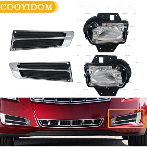 Car LED DRL Left Right Front Daytime running light foglights For Cadillac XTS ATS SLS SRX XLR fog light Car Headlight Assembly