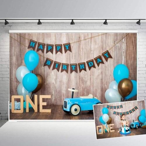 BEIPOTO Little Boys Birthday backdrop kid Children party first 1year Cake Smash Decor 1st girl balloon background photo booth