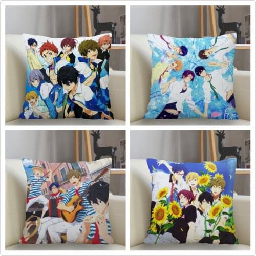 Musife Custom Free! - Iwatobi Swim Club Pillowcase Sofa Decorative Cushion Cover Pillowcase Home Decor Drop Shipping Wholesale