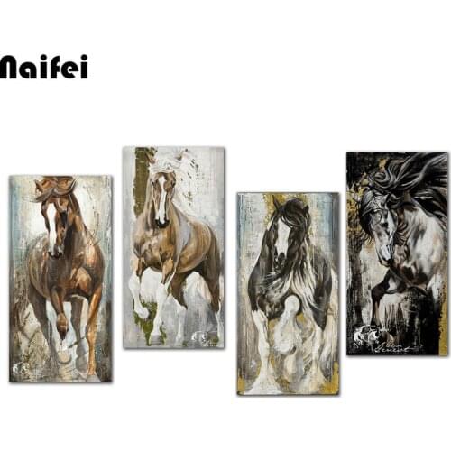 Large size 5D DIY Diamond Painting Full Square/round Drill horse Diamond Embroidery Animals Picture Of Rhinestone Mosaic decor