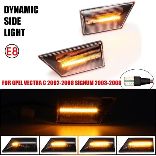 Scroll Dynamic LED Side Light Turn Signal Flashing Side Marker Lamp Car Styling For OPEL Vectra C 01-08 for Signum 03-08