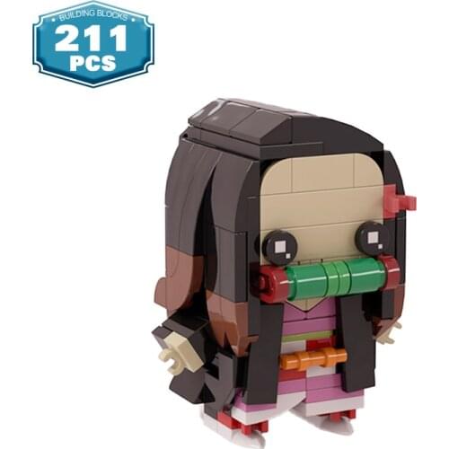 Moc Anime Figures Demon Slayered Kamen Nidouzi Brickheadz Building Blocks Popular Action Figure Movie Model Brick toys for girls