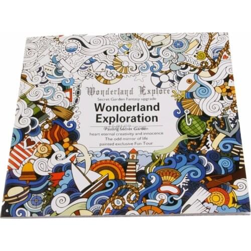 New English Adult Graffiti Gifts Books Wonderland Exploration Coloring Book