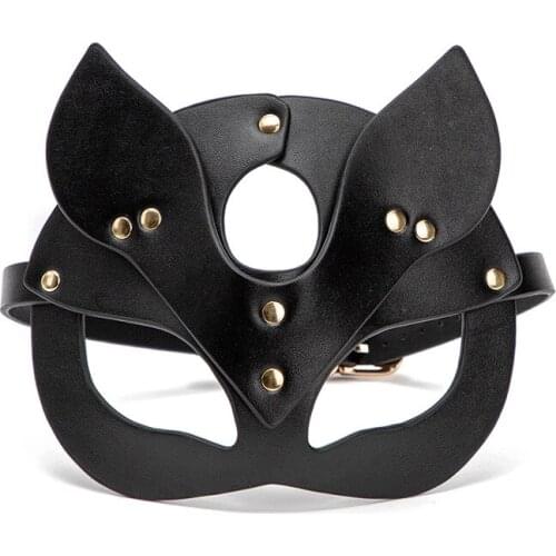 DYEFROB Multi Shaped Harness Mask BDSM Leather Eye Mask Fetish Fun Sex Toys Fox Masks Cosplay Halloween Party Half Face Mask