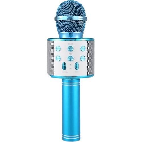 Wster Ws-858 Karaoke Microphone Bluetooth Speaker Aux Usb Micro Sd Card Input