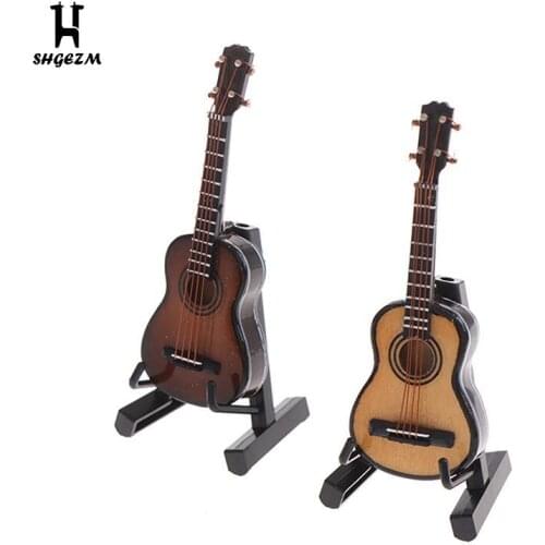 Mini Classical Guitar Model Folk Musical Instruments Ornaments Men Women Gifts Doll House Mini Musical Instrument Model