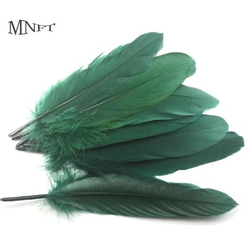 MNFT 200PCS/LOT Fly Tying Materials Big Goose Green Feather Biot Fly Tying Materials Fly Fishing Length15cm~20cm