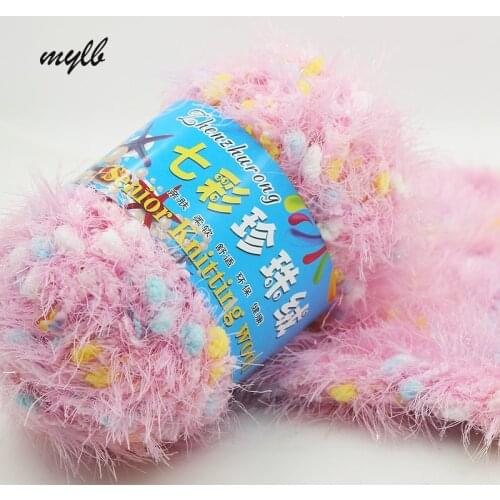 Mylb 10balls=500g Fur Yarn Skein High Quality Ultra Soft Coral Colorful Fleece Baby Warm Yarn Knitting Hot Sale