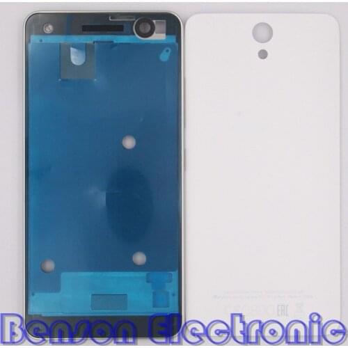 BaanSam New LCD Holder Front Frame Plastic Battery Back Cover For Lenovo VIBE S1La40 Housing Case Without Power Volume Buttons