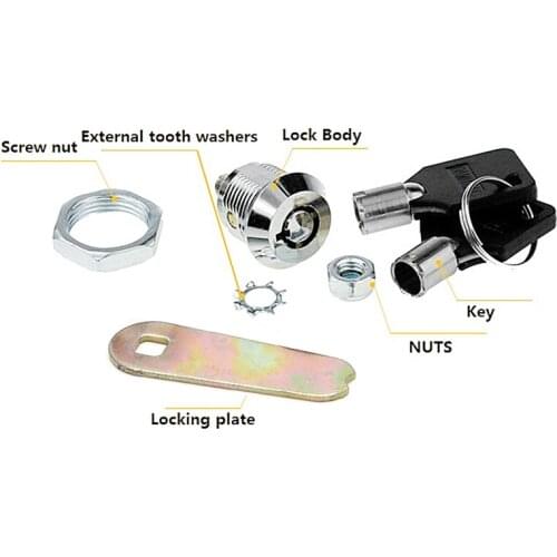 P15D Drawer Tubular Cam Lock For Door Mailbox Cabinet Cupboard w/2 Keys 20mm