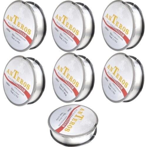 164yd Clear Fluorocarbon Flexible Fishing Line Underwater Faster Sinking Leader Line for Saltwater Freshwater Fishing Accessory