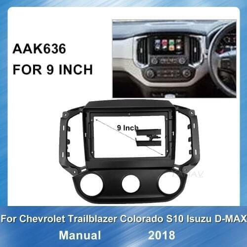 Car Radio Fascia Frame For-Chevrolet Trailblazer 2018 Colorado S10 Isuzu D-MAX-Manual Car Audio Panel Adaptor Refitting frame