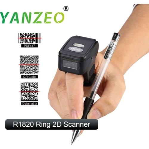 Yanzeo Convenient Portable Wearable Finger Mini Ring 2.4G 2D QR Code Bluetooth BarCode Scanner R1820