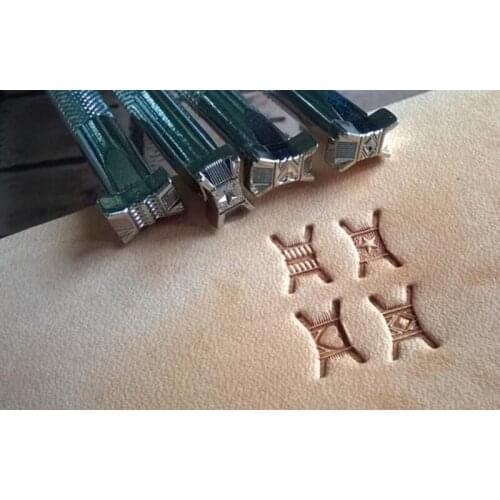 Alloy material rope, five stars,heart shape, diamond-Hand-work unique design carving punches stamp craft leather working tools