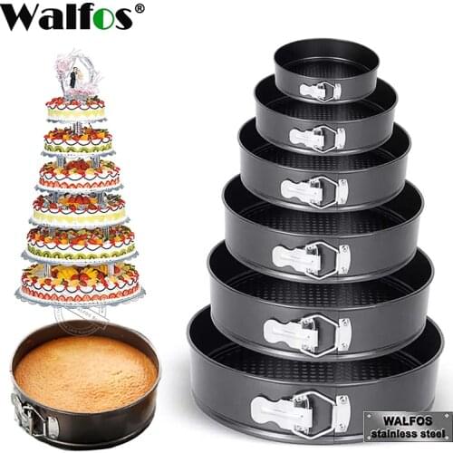 WALFOS Baking Pans Kitchen Cake Tool Cake Mold Metal Round Baking Dish Bakeware Non-Stick Mold Kitchen Accessories