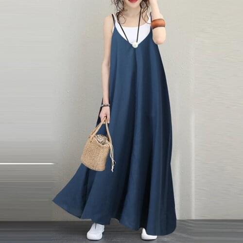 2021 Summer Women OL Dress Casual Leisure Spaghetti Strap Black Sleeveless Dress Japanese Style Maxi Dress Vestidos Plus Size