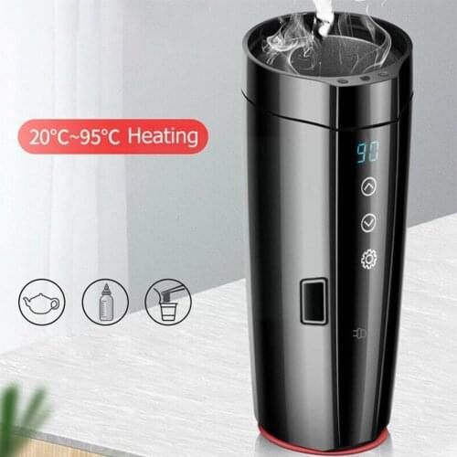 Winter Car Heating Cup With Temperature Display Black New Coffee Cups Kettle Color Portable Electric N1v9