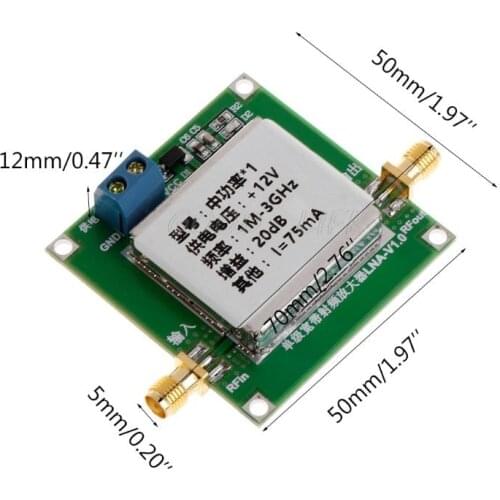 1-3000MHz 2.4GHz 20dB LNA RF Broadband Low Noise Amplifier Module UHF HF VHF