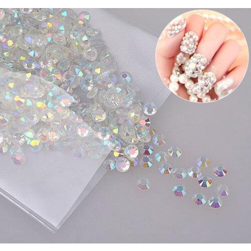 1000pcs Lot 4mm DIY Glitter Rhinestone White AB Acrylic Diamond Drill for 3D Nail Art Decoration Phone Case Home Decor P25