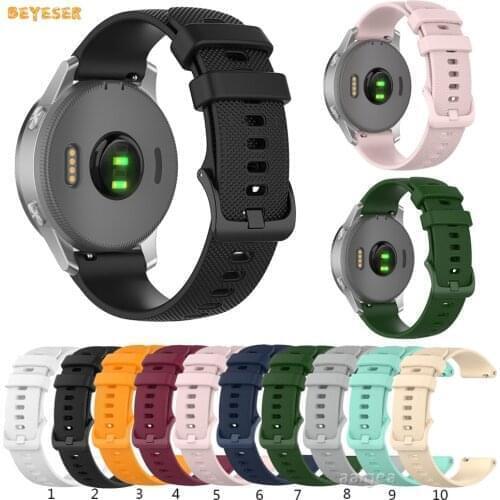 18mm Silicone Watch Strap Band For Garmin vivoactive 4s vivomove 3s Replacement Watchband For Active S move3S Smartwatch Belt