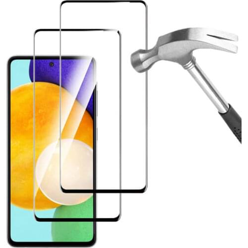 2Pcs Protective Glass For Samsung Galaxy A52 A32 A72 A02 A02s A12 Case Full Cover On Samsun Galaxi A52 Tempered Glass Film Armor