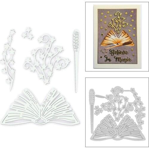 2020 New Words Magic Spells Metal Cutting Dies Merry Christmas and Star Die Scrapbooking For Crafts Card Making No Stamps Sets