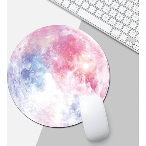 22*22*0.3cm Thickened Mouse Pad Anime Cartoon Cute Girl Computer Mat Kawaii Desk Pad Non-slip Rubber Round Mouse Pad Desk Mat