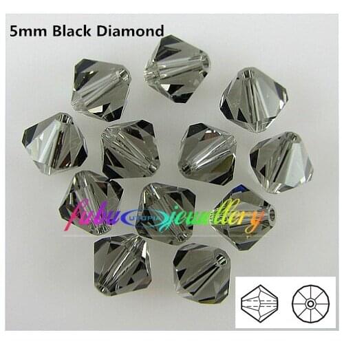 Free Shipping! 576pcs/Lot, AAA Chinese Top Quality 5mm Grey Crystal Bicone Beads