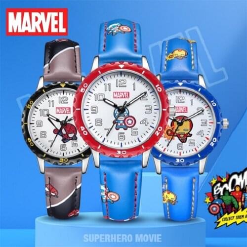 Disney MARVEL Avengers Spider Men Super Hero Iron man Childhood Dream Children Japan Quartz Watch Waterproof Watches Kid Watch