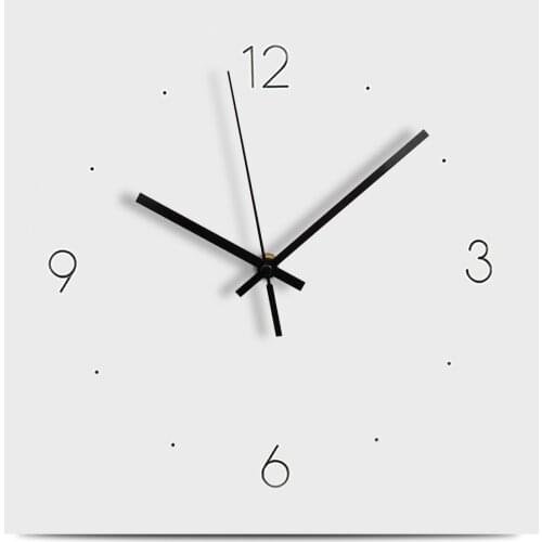 Decorative Wooden Wall Clock Square Europe Modern Design Clock Digital Living Room Home Decor Silent Wood Hanging Wall Clocks